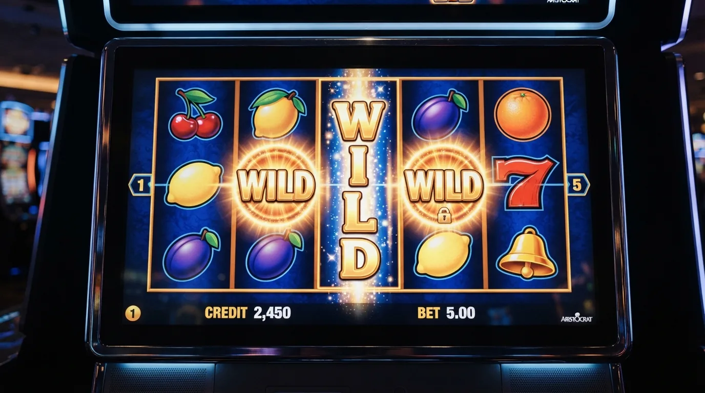 Sticky wilds en uitbreidende wilds op de rollen van een Amatic-gokkast