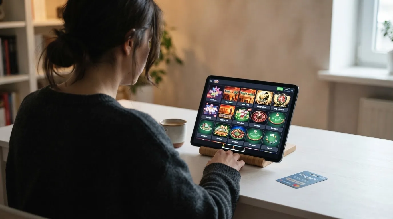 Een rij van tien online casino-merken met hun stortingsmethoden eronder