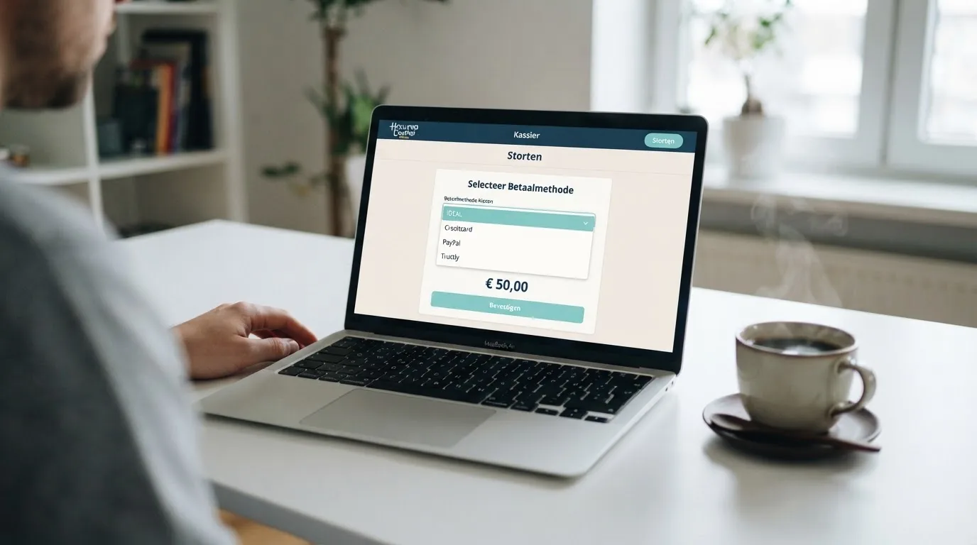 Het stortingsscherm van een online casino met de betaaloptie Nodapay geselecteerd.